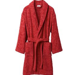 Hotel Collection Classic Textured Scroll Bathrobe Medium 