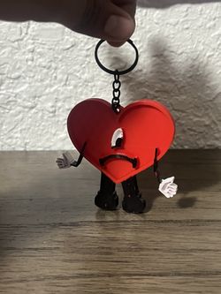 Bad Bunny Heart Keychain