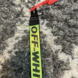 Green Off-White Keychain