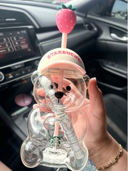Starbucks bear glass cup