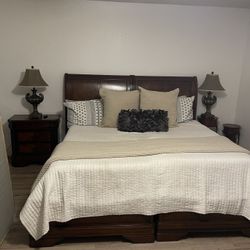 Two Twin Beds and One Nightstand