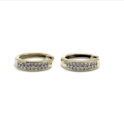 10K YG Earrings, CZ stones, EPJ026507