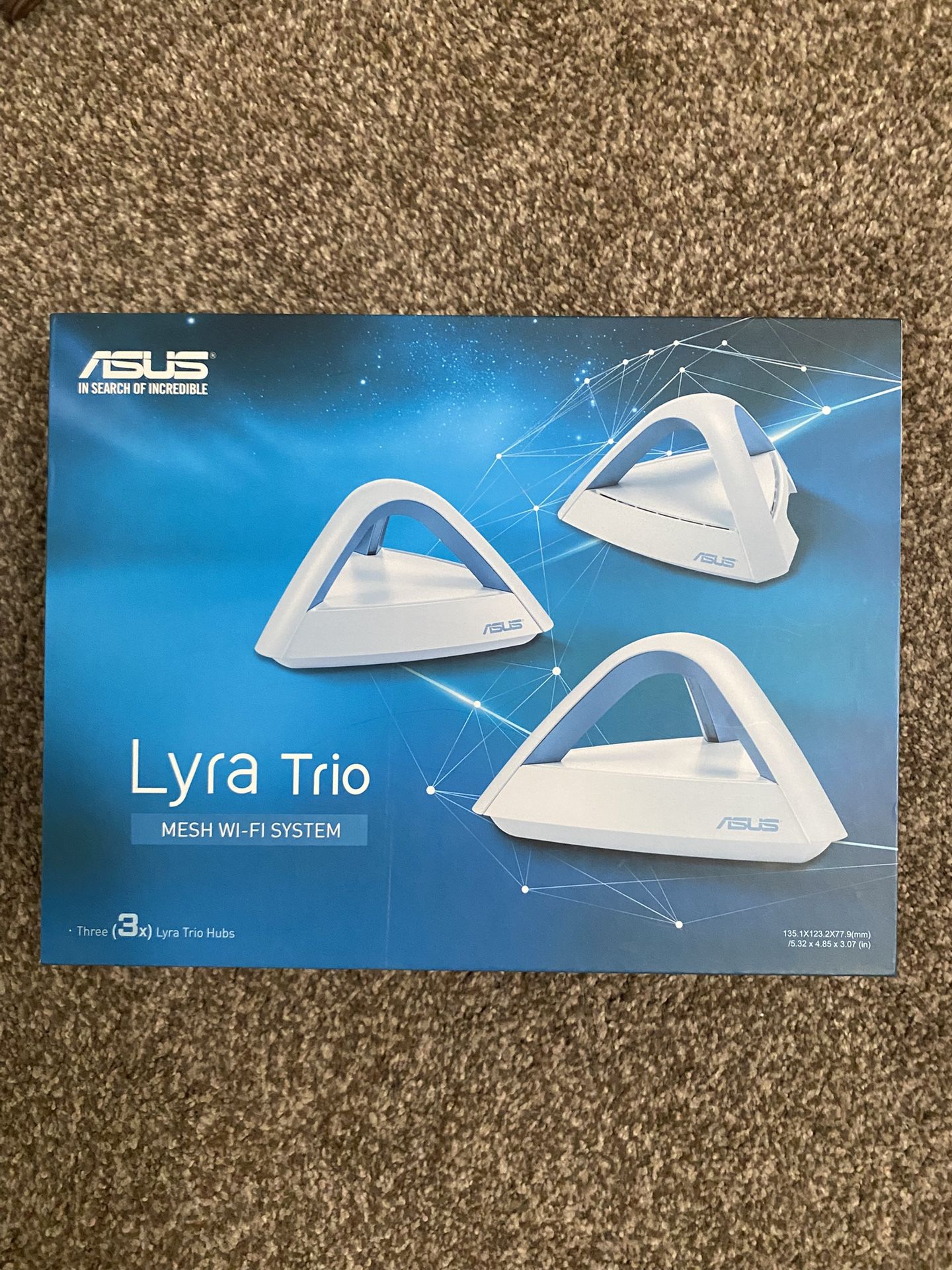 3 pack ASUS Lyra Trio Mesh Wi-Fi System