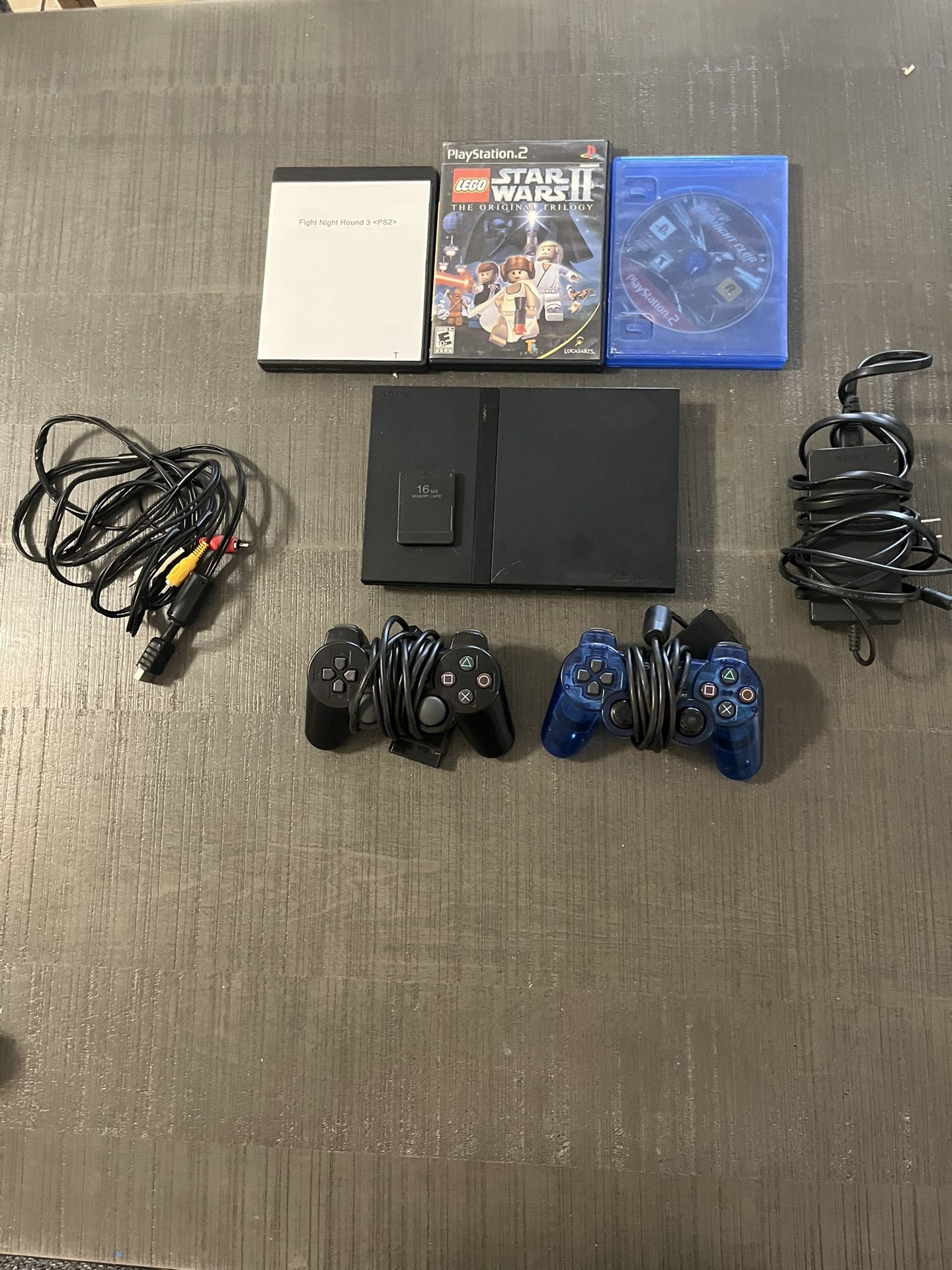 PS2 Slim 2 Controller And 3 Games