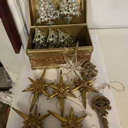 Gold Sparkle Christmas Ornaments