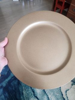 Metallic Bronze Gold Charger Plates