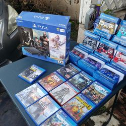 10 Games of $20! Each. $200! On 2 Controllers & 2018 PS4 Slim 1000GB with Box 00 Games. Combo $350 2 Controller & 10 Games. Trade PSA CARDS CGC BECKET