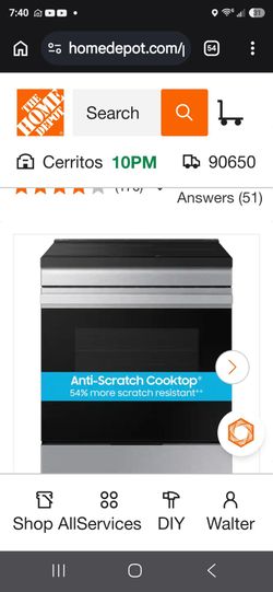 Samsung electric range