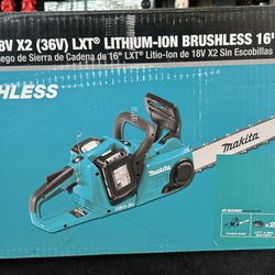 Makita LXT 16 in. 18V X2 (36V) Lithium-Ion Brushless Battery Electric Chain Saw Kit (4.0Ah