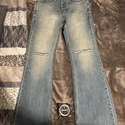 Enfants Riches Deprimes ERD blue distressed flared jeans Brand new, never worn Size 28,fits like 31 though.(measurements provided in pictures )