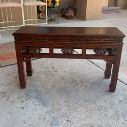 Antique Bench, Chinese 19th Century- Hand carved And Hand Assembled 