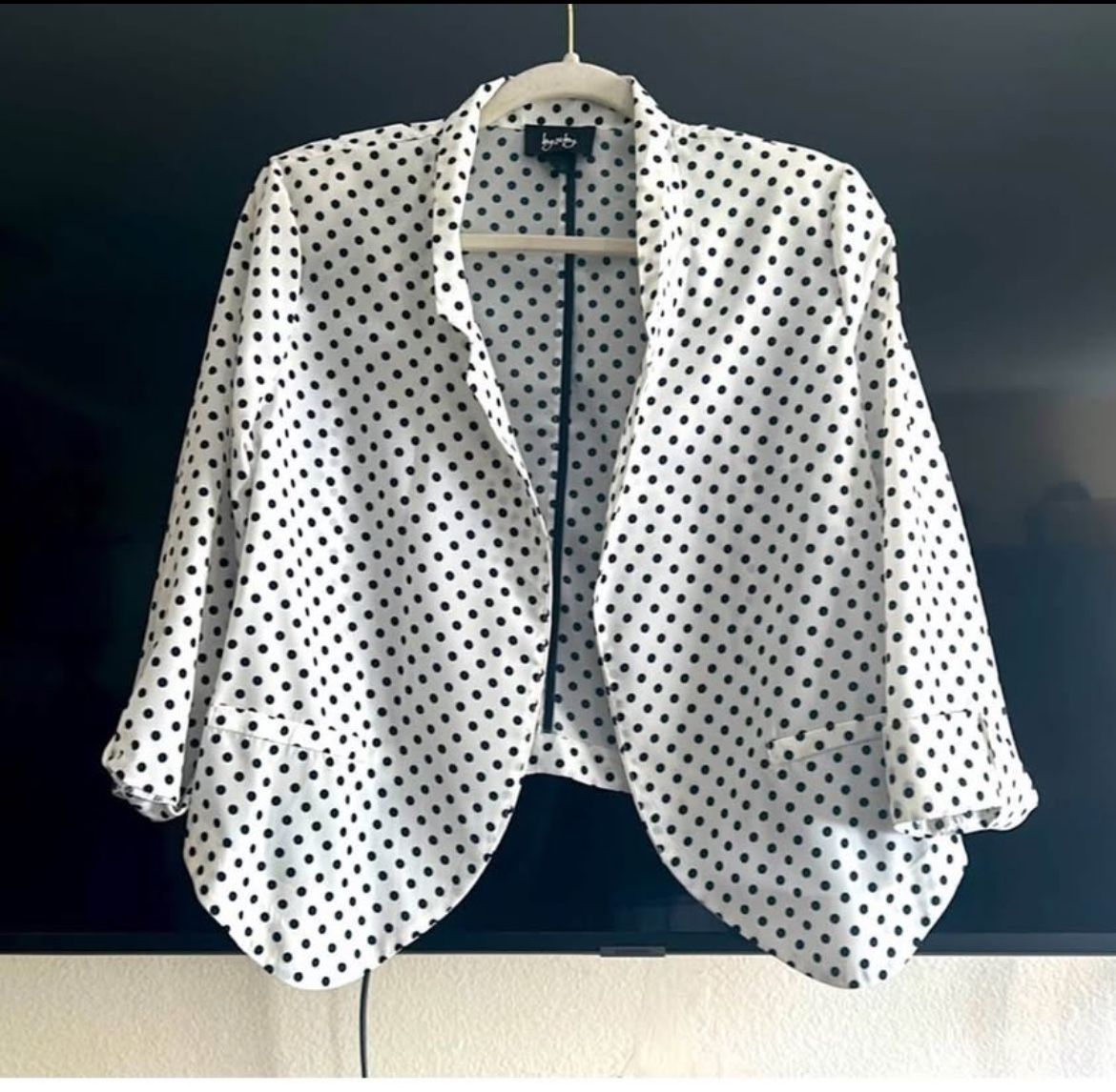 Light weight Sleeve Polkadot Blazer