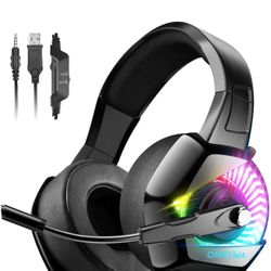 New in box Gaming Headset-PS4 Headset with Mic, 7.1 Surround Sound & RGB LED Light Xbox One Headset,Gaming headphones PC Headset with Noise Canceling 
