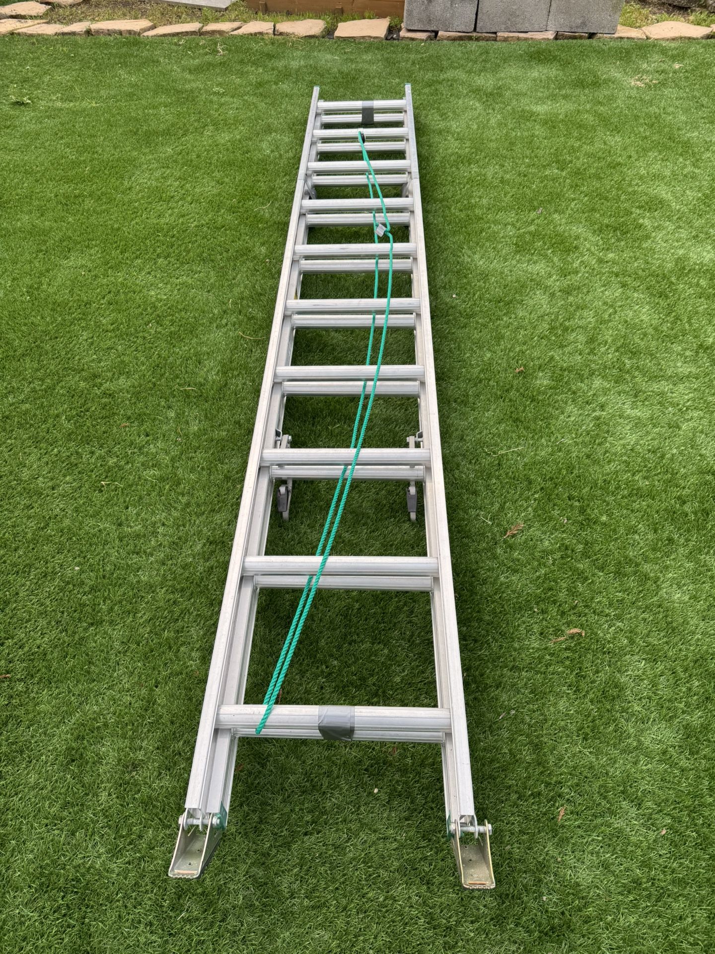 Louisville Ladder 20 ft. Aluminum Extension Ladder with 300 lbs. Load Capacity Type IA Duty Rating