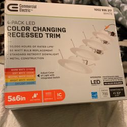 4-PACK  LED  COLOR CHANGING RECESSED TRIM