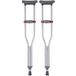 Crutches: Lightweight Aluminum , for Patients 5’1” -5’9” Tall, Walking Aid for Kids, Adults & Seniors, 300 lbs. Weight Capacit