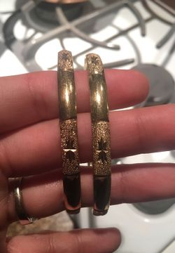 Gold and rose gold bangel