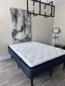 Queen bed and frame