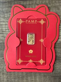 PAMP Lucky Cat 2.5 Gram Gold Bar 24k Gold