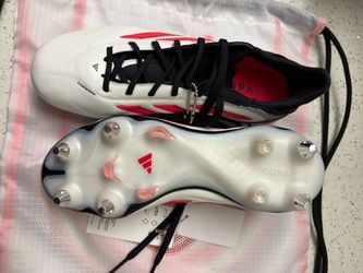 adidas Men’s Athletic Cleats - White, Black & Red size 4