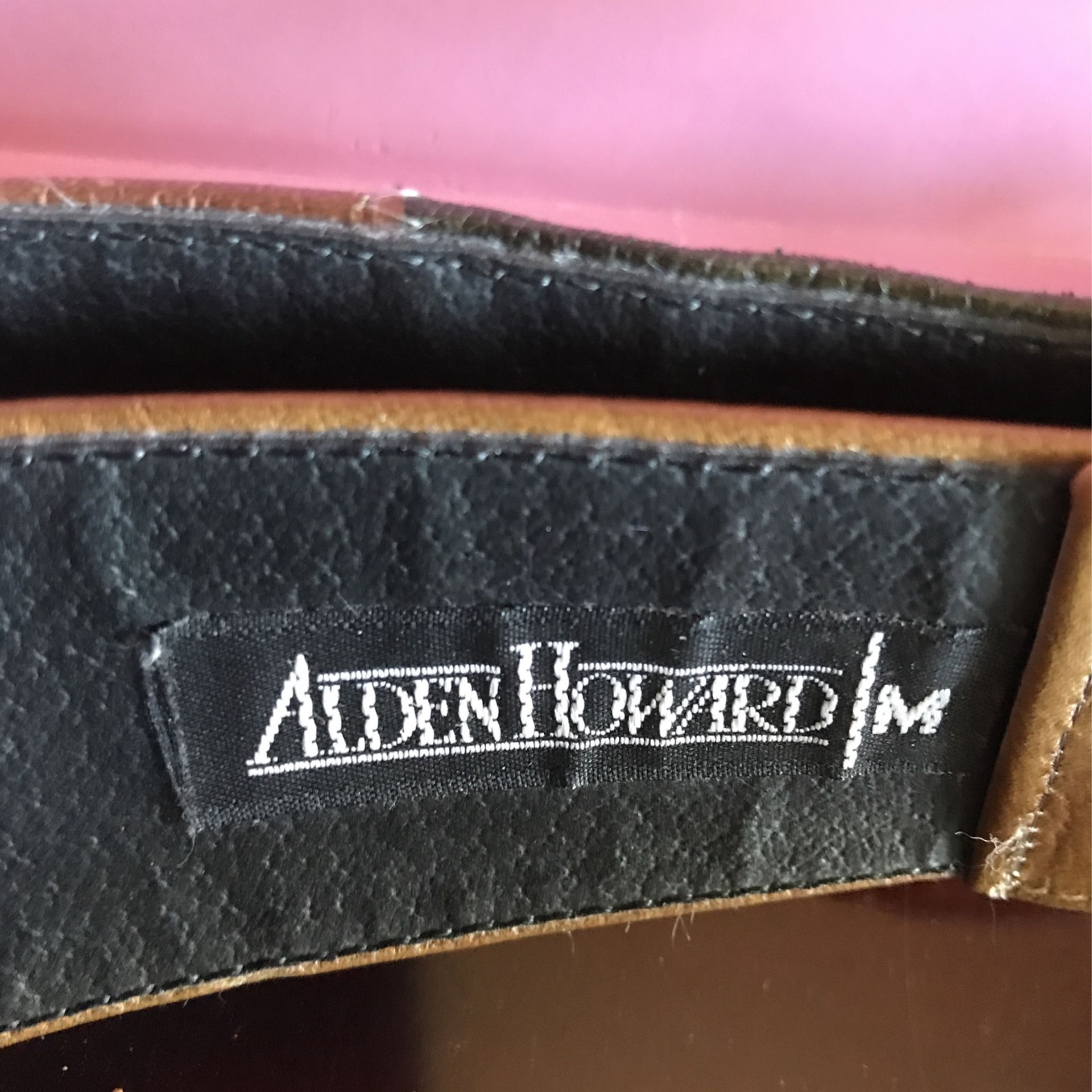 Vintage Alden Howard Mod Multi Color block Leather Belt 
