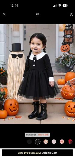 Wednesday Addams toddler dress