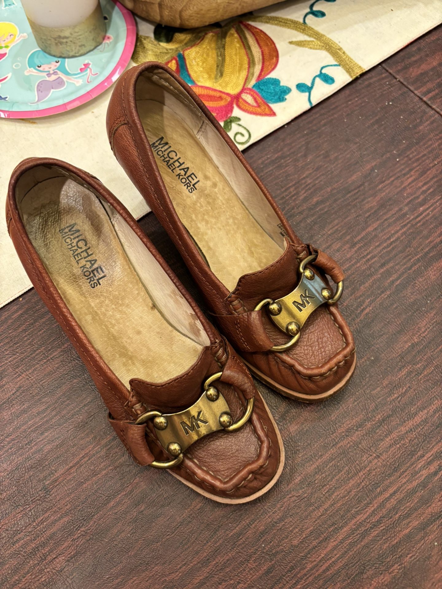 MICHAEL KORS LEATHER WEDGE SHOES Galleria Area