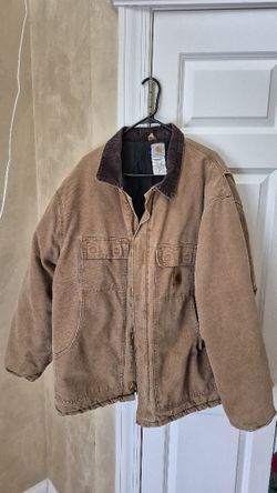 Vgt Carhartt C26 BRN Duck Canvas Chore Work Quilt Lined Men's Jacket Size 2XL