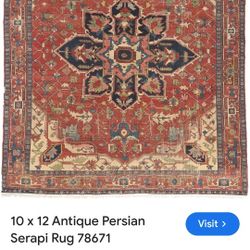 Persian Antique Rug 10 X 12