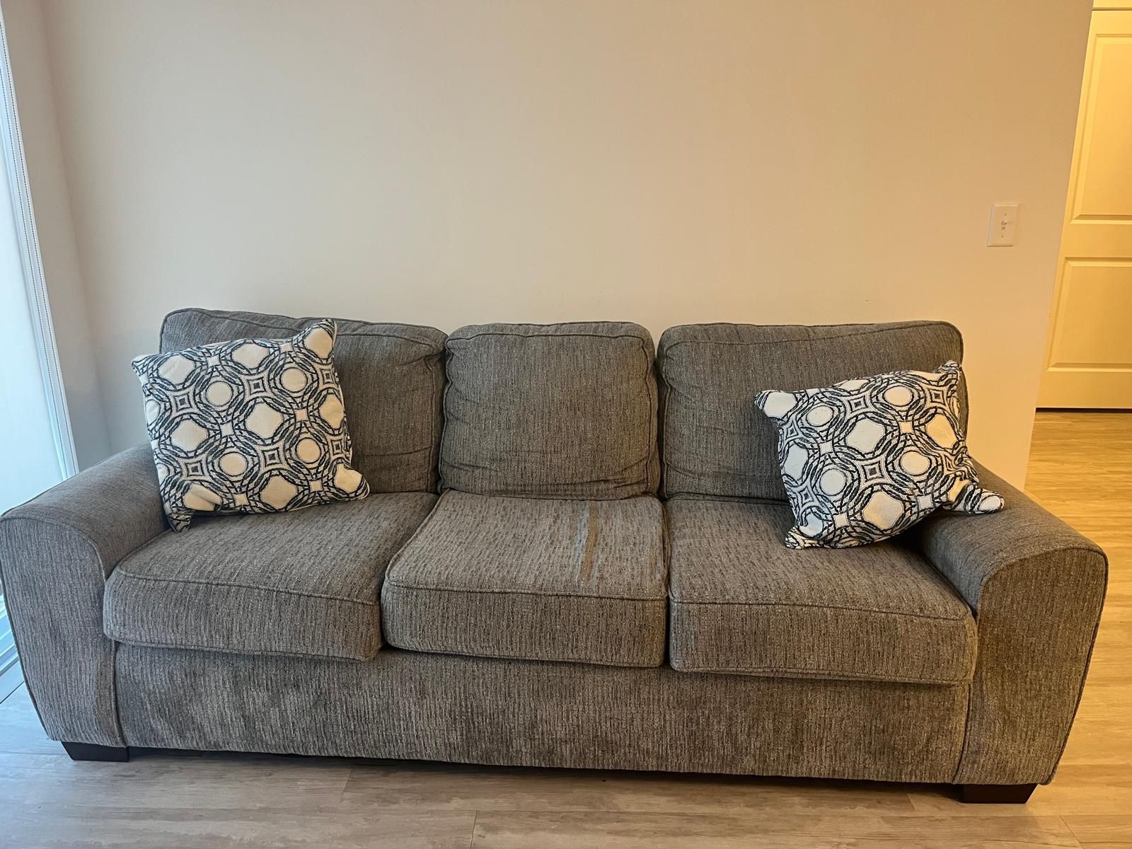 Gray 3 Seater Sofa. Clean, Comfortable, Great Condition!