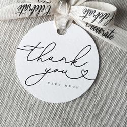 Thank You Favor Tags - 50 Tags