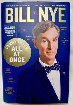 Bill Nye Signed Book EVERYTHING ALL AT ONCE 1st Edition Hardcover DJ (2017)