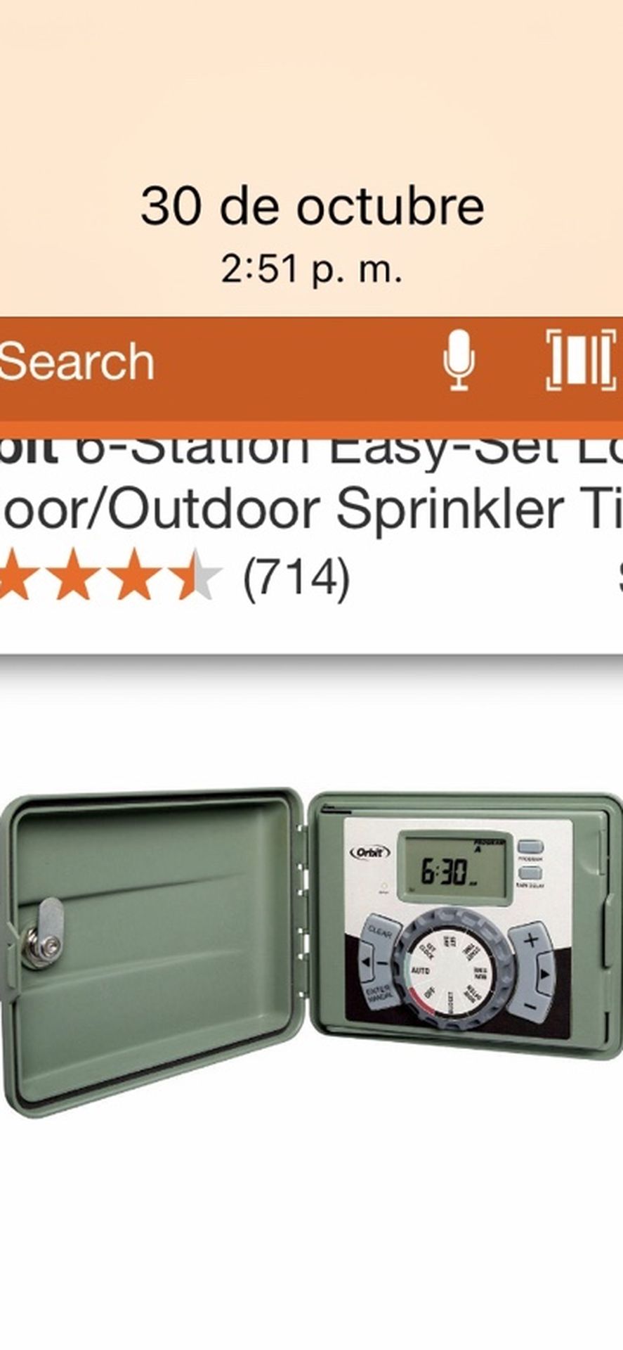 SPRINKLER TIMER WITH 25 FEET CABLE BRAND NEW