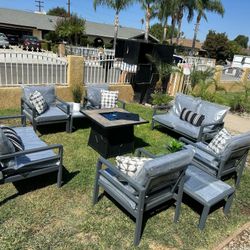 Brand New Patio Outdoor Furniture Set With Fire Pit 