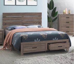 Queen bed frame mattress sold separately