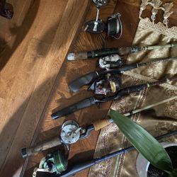 Antique Fishing Rod And Reel Combos 