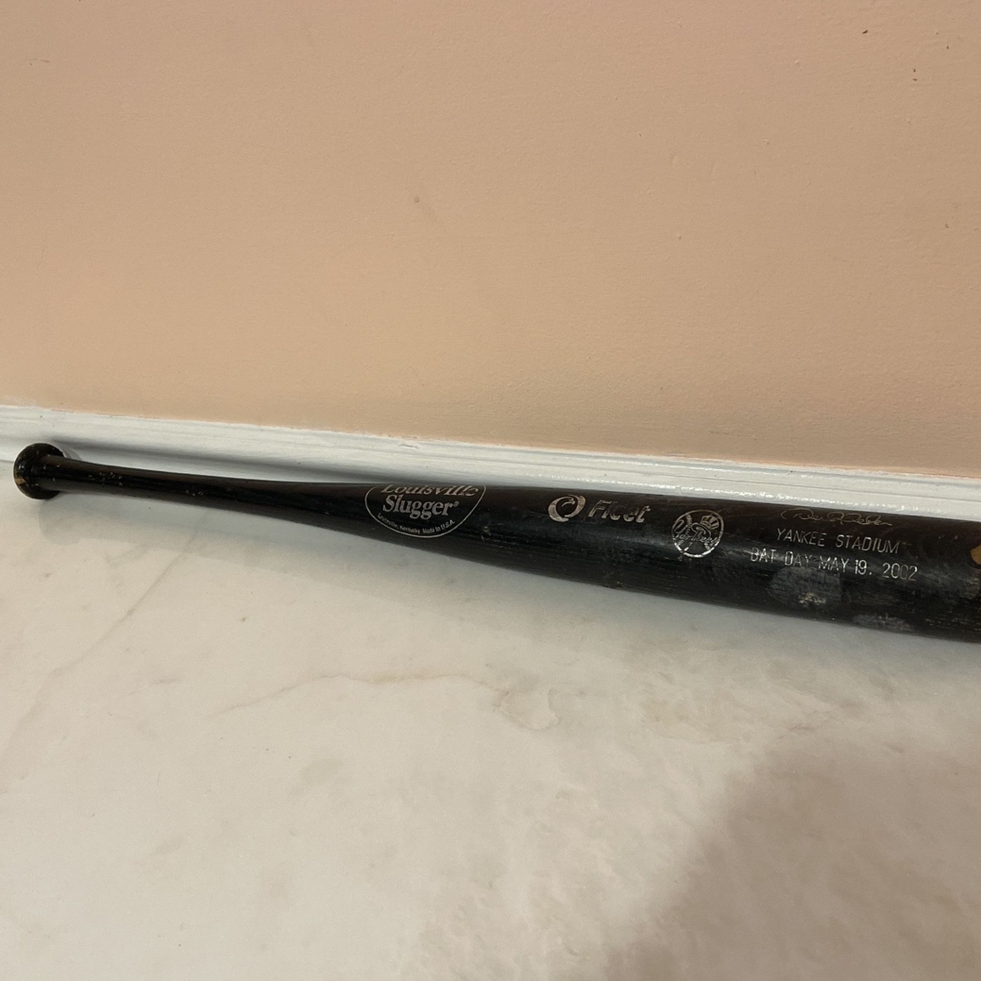 DEREK JETER Engraved Bat Day NY YANKEES Stadium May 19, 2002 Louisville Slugger