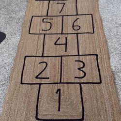 Jute Runner - Hopscotch Design