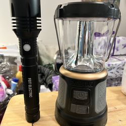 Duracell 1,500-Lumen Multi-Power Lantern and Feit Electric Flashlight