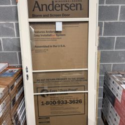Andersen 36 x 80 Full View Aluminum Storm Door - Almond