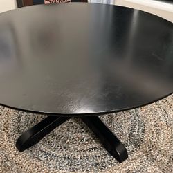 Round Black Dining Table