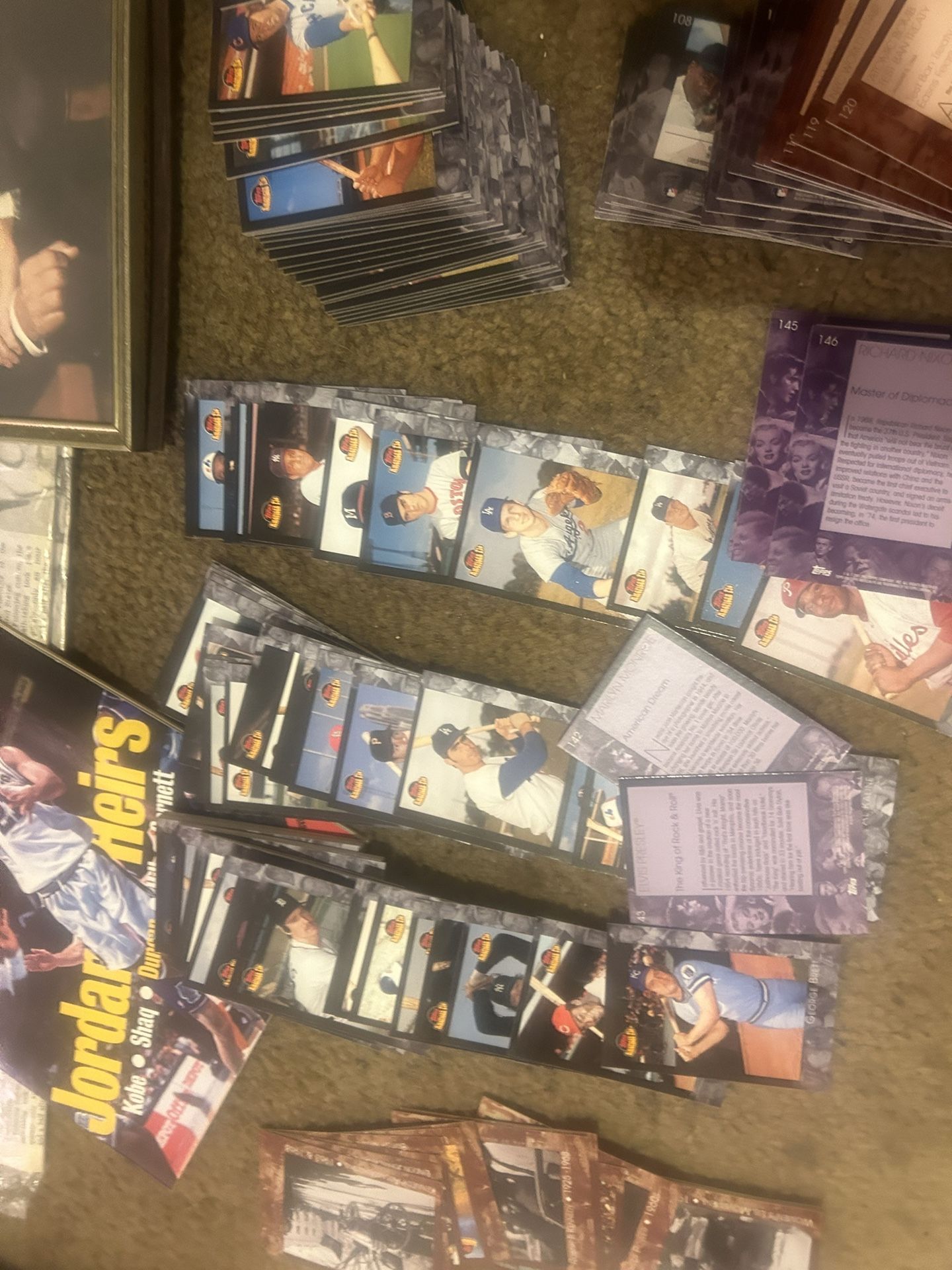 Baseball And Football Cards And Hockey