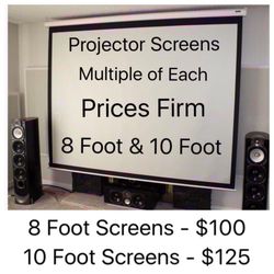 8 & 10 Foot Projector Screens
