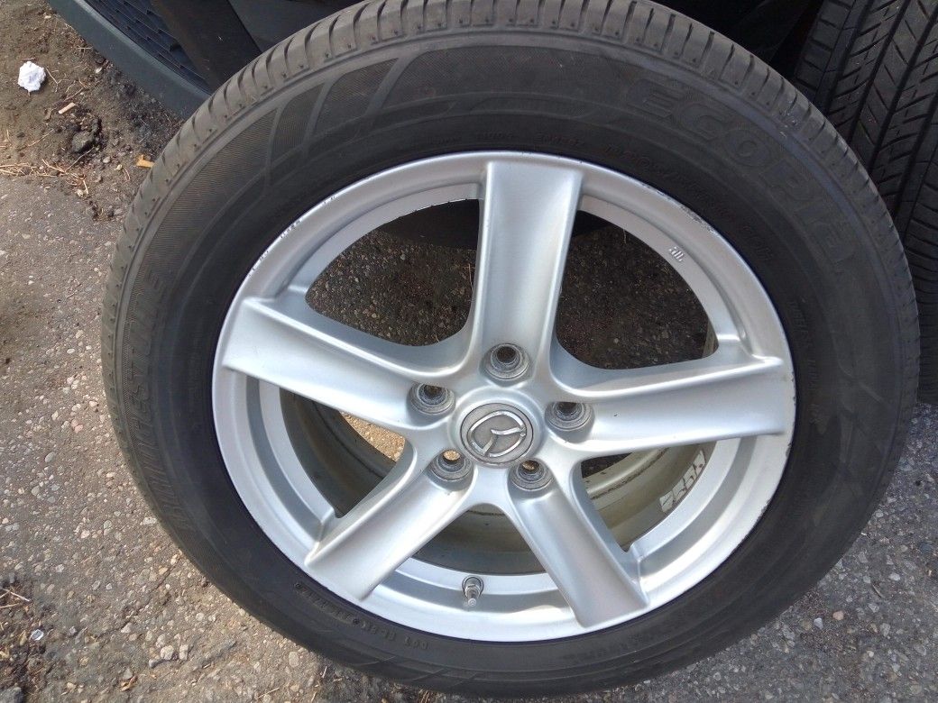 16" Mazda MX-5 Miata lightweight alloy wheels rims All-Season tires
205/55/16 Bridgestone Ecopia EP422 P205/55R16 89H SL