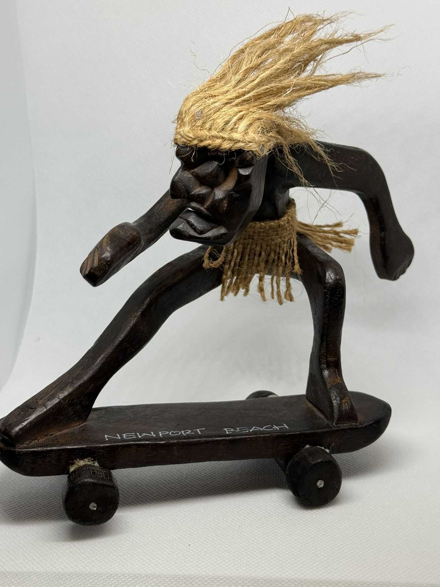SURFBOARD RIDER WOOD CARVING