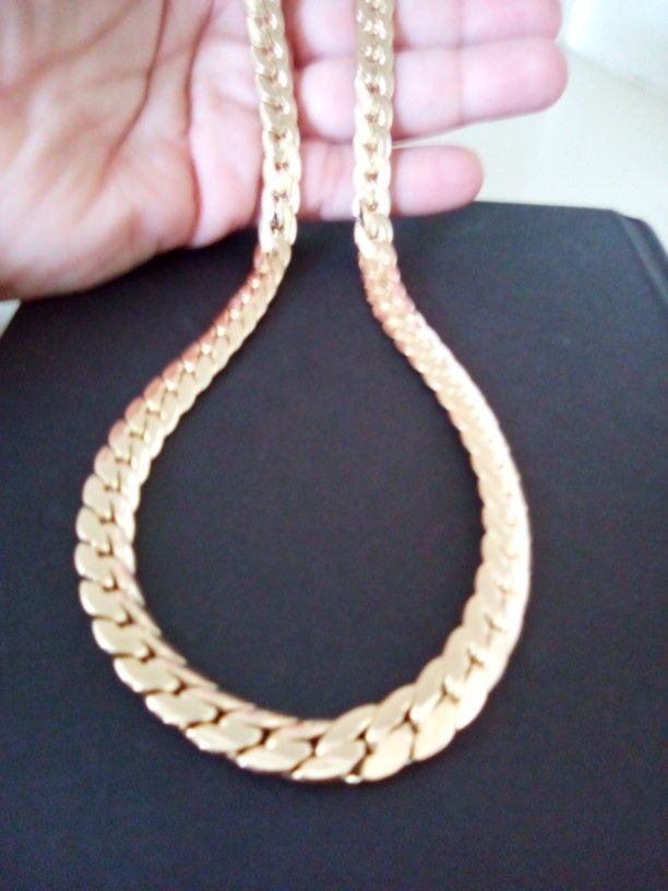 Gold 18k Plated Snake Necklace Chain