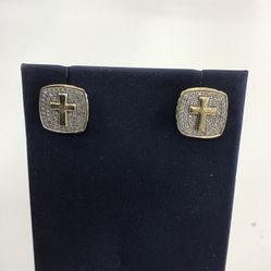 Double Stud Earring 10K 3.0 G