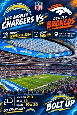 LA Chargers vs Denver Broncos NFL Tickets