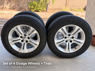 Set of 4 Dodge 17” Wheels + Toyo Tires 215/65R17 - $375 OBO