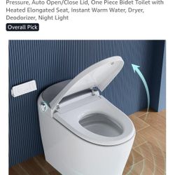 Smart Toilet With Built-in Bidet 